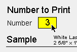 Setting Number to Print